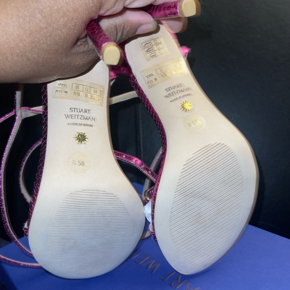 STUART WEITZMAN
Barelynude 100 Wrap Sandal NUDIST LEATHER PINK Size 8.5 NWB - Picture 11 of 14